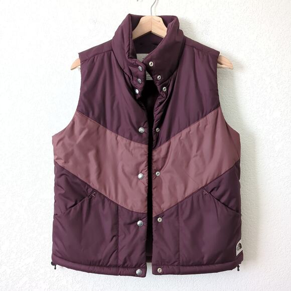 The North Face Women's Sylvester Vest Purple Color Block Retro Puffer Small EUC - Picture 4 of 10